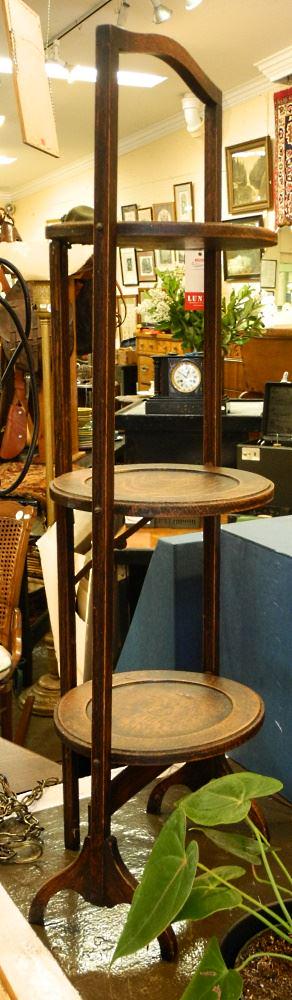 Folding Oak Curate Stand, 36" High. (1 of 1)