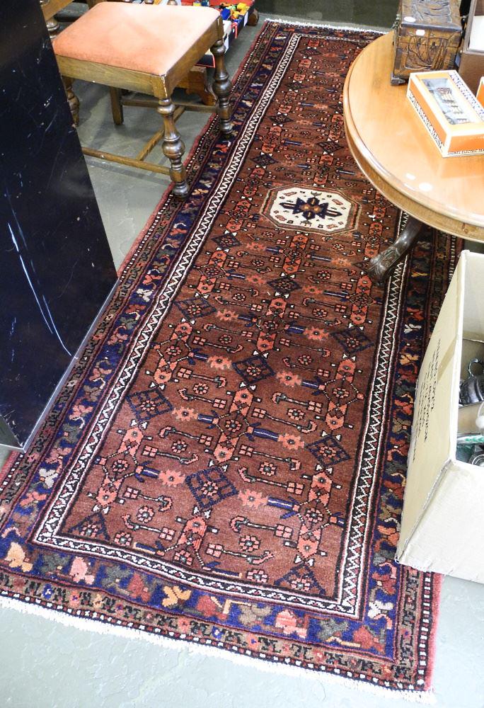 Hamedan Runner, Approximately 9'8" x 3'6". (1 of 4)