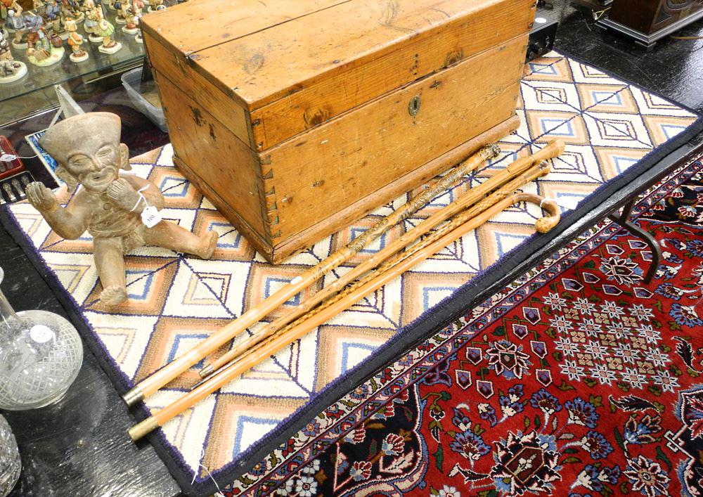 Hooked Rug with Geometric Design, Approximately 56" x 33". (1 of 2)