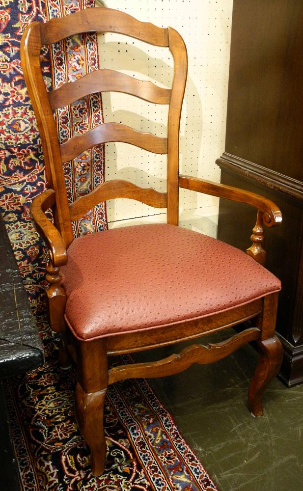 Ladderback Armchair, 43 1/2" high.: Ladderback Armchair, 43 1/2" high.
