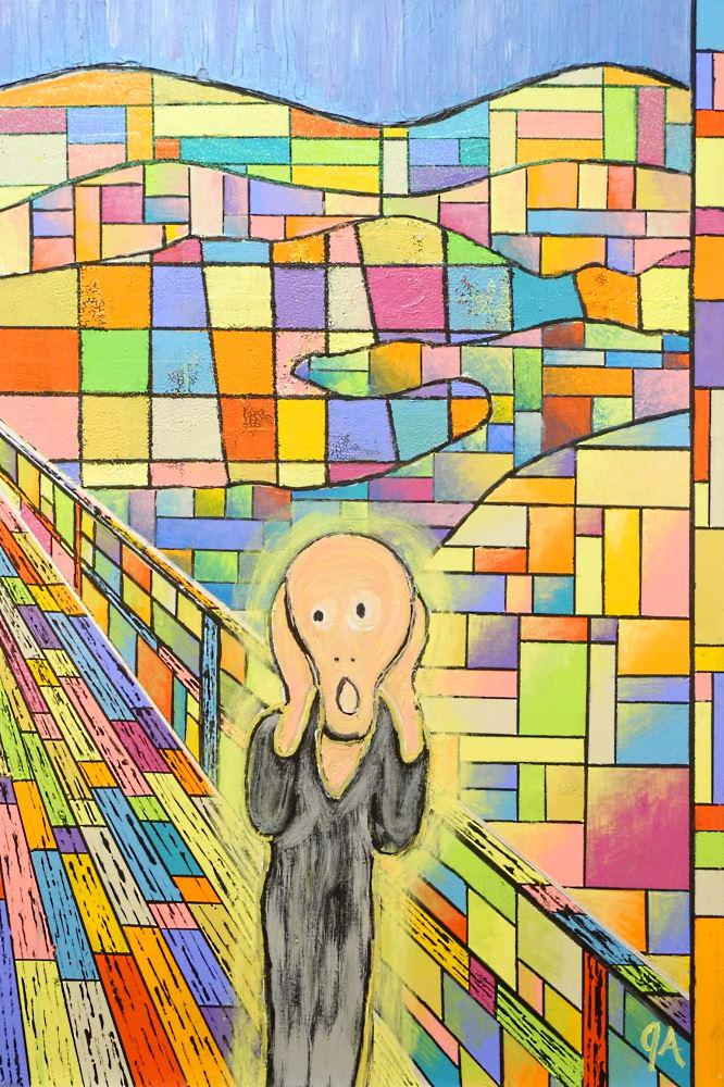 Acrylic on Canvas Signed Jeremy Aiyadurai, 36" x 24", Untitled. (1 of 7)