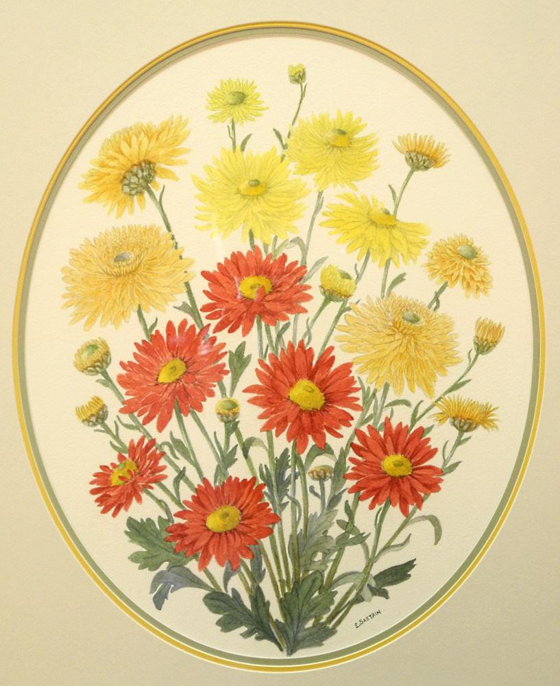 Watercolour signed E.(Emily) Sartain, 15 3/4" x 12 7/8", "Shades of Autumn". (1 of 4)