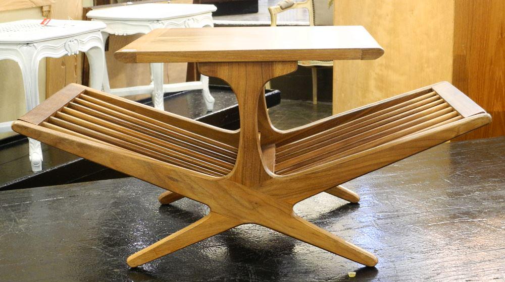 Canadian Walnut Magazine End Table, 29 3/4" wide. (1 of 2)