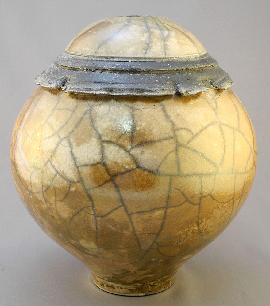 Art Pottery Vase signed Mary Fox, 10" high. (1 of 3)
