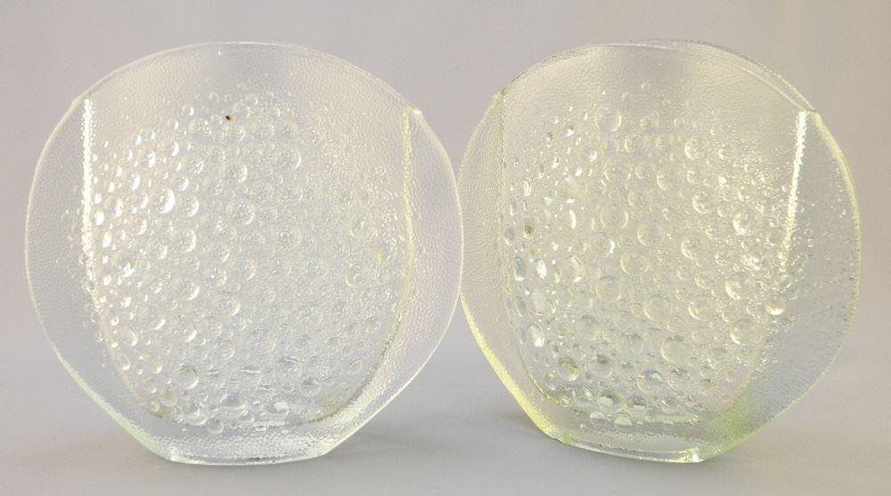 Pair of Jan Sylwester Drost "Asteroid" Vases, 7 1/8" high.: Pair of Jan Sylwester Drost "Asteroid" Vases, 7 1/8" high.