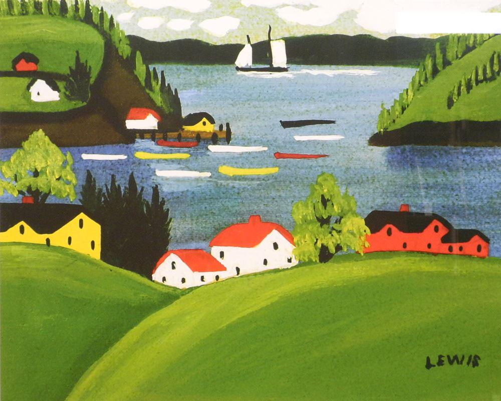Limited Edition Print after Maud Lewis, 19" x 23", "Summer Breeze Sandy Cove". (1 of 3)