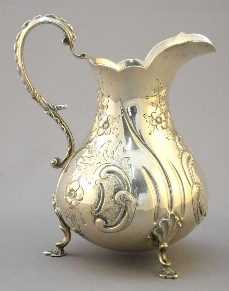 Victorian Hallmarked Silver Cream Jug, 5" High, 150 Grams. (1 of 4)