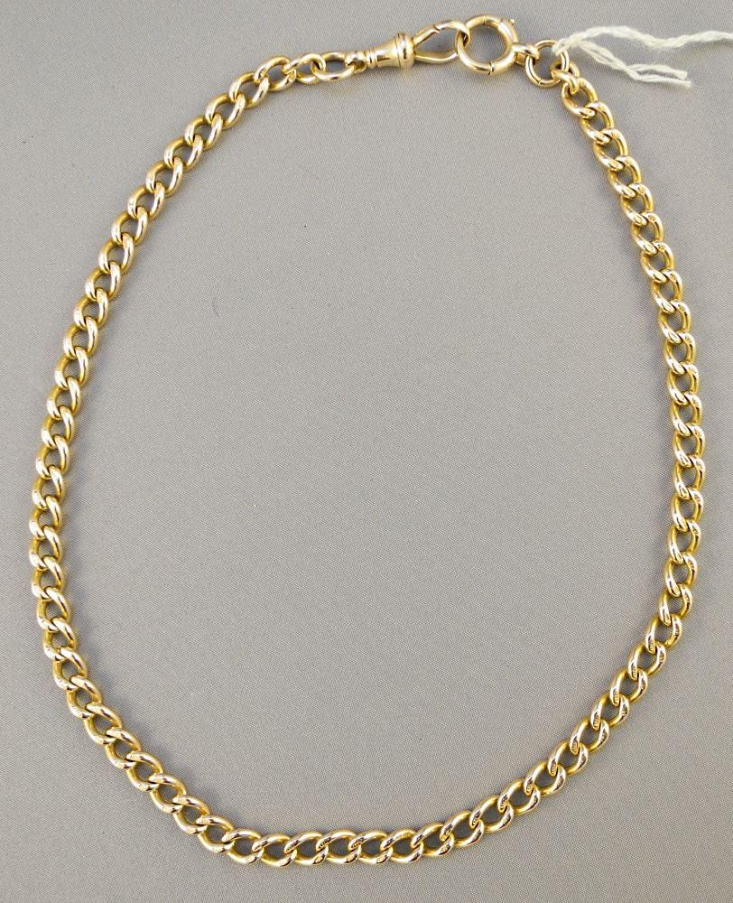 15K (Marked 625) Gold Watch Fob, 16 1/2" length, TW:45.66 Grams. (1 of 2)