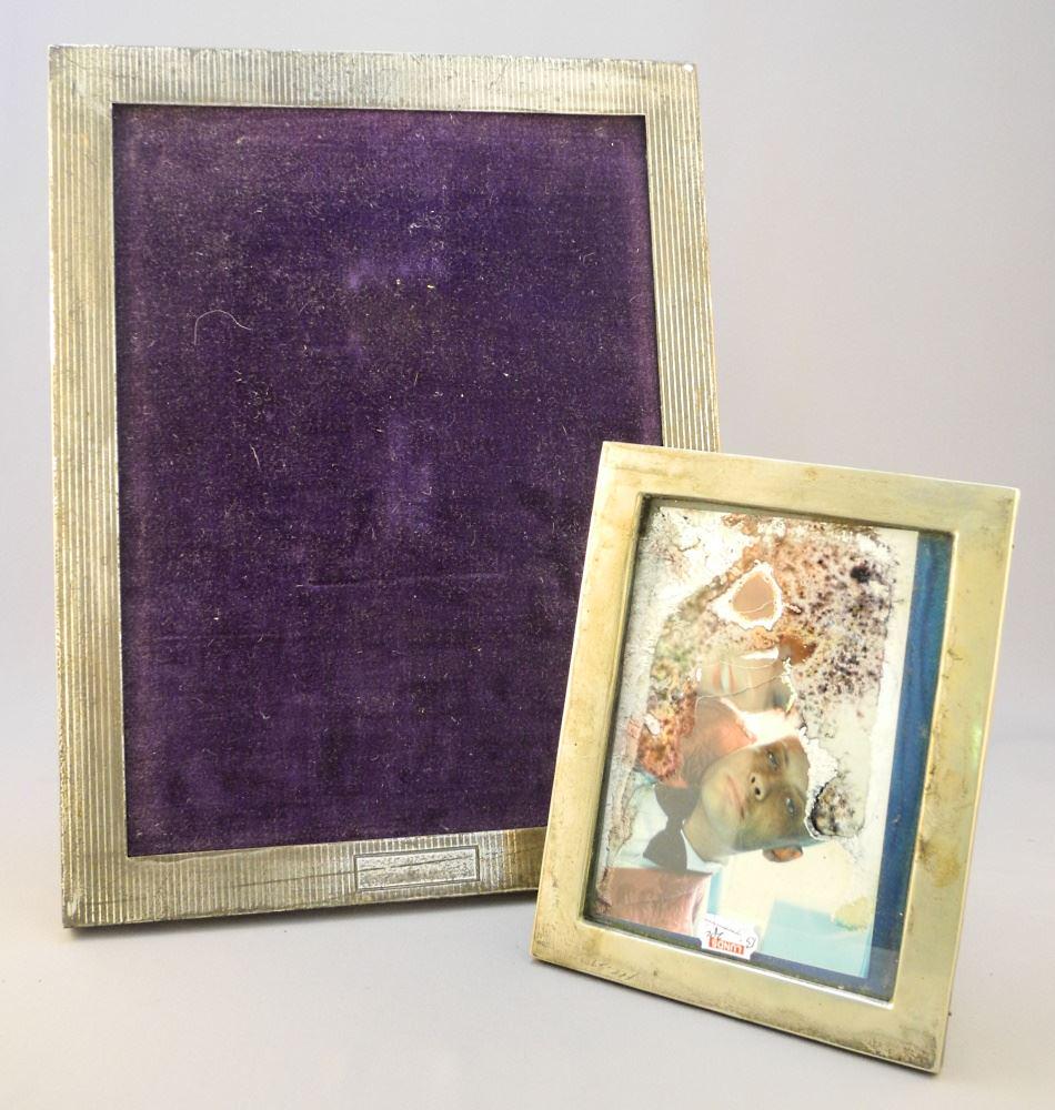 2 Sterling Silver Photograph Frames, 13 1/2" x 10 9/16" & 5 7/8" x 7 1/2" (1 of 3)