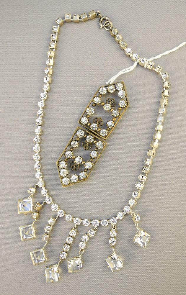 Paris Paste Necklace & Dress Buckle Circa 1920'2. (1 of 2)