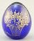 Russian Cobalt Glass Easter Egg, 3 1/4" High. (1 of 4)