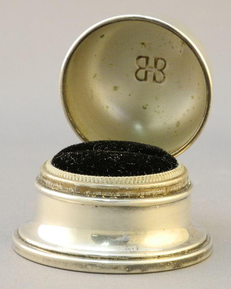 Birks Sterling Silver Domed Ring Box, 2" Diameter (1 of 3)