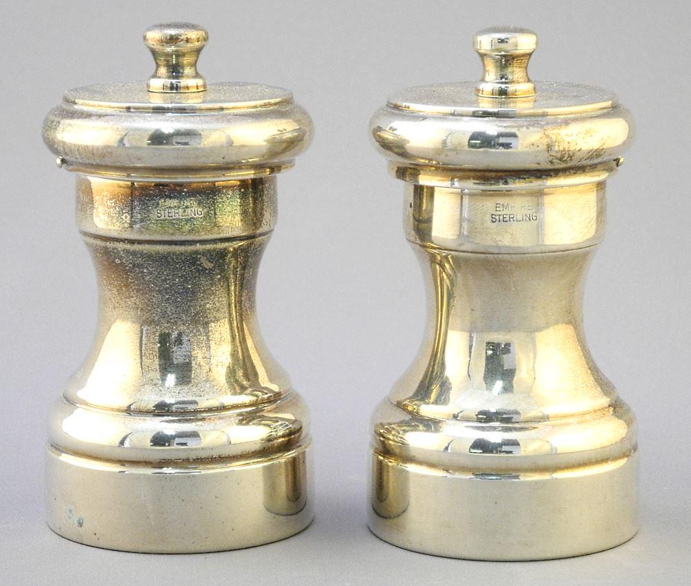 Two Birks Sterling Silver Pepper Mills, 3 3/4" high. (1 of 1)