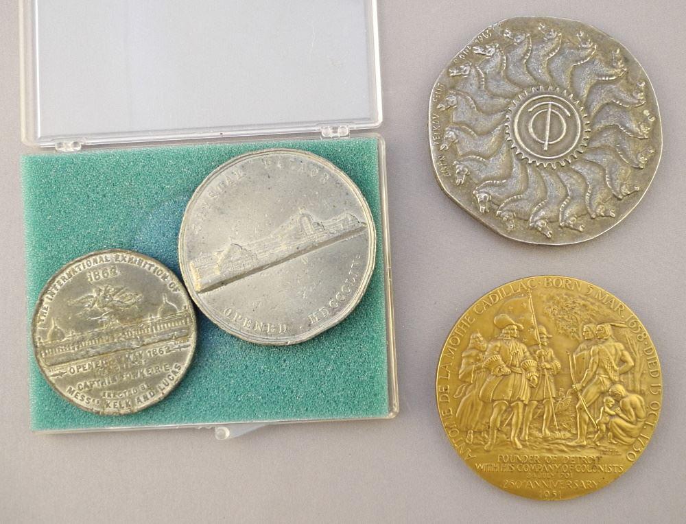 Four Various Medallions: Eaton 1951, Crystal Palace 1854, Int'l Exhib. 1862, OTO Melara 1963: Four Various Medallions: Eaton 1951, Crystal Palace 1854, Int'l Exhib. 1862, OTO Melara 1963