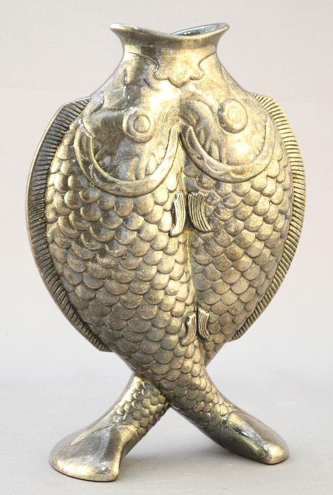 Christofle Silver Plate Pisces Vase, 5 3/4" high.: Christofle Silver Plate Pisces Vase, 5 3/4" high.