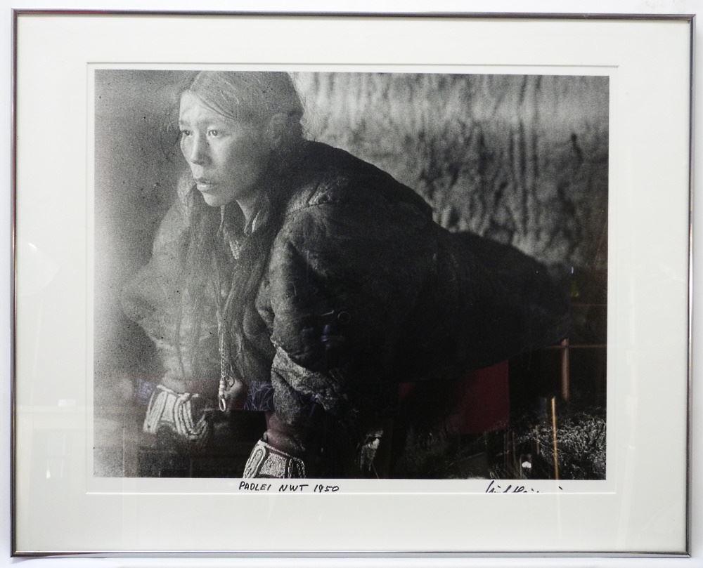 Photographic Print signed Richard Harrington, 18" x 22 3/4", "Padlei NWT 1950", with Book. (1 of 8)