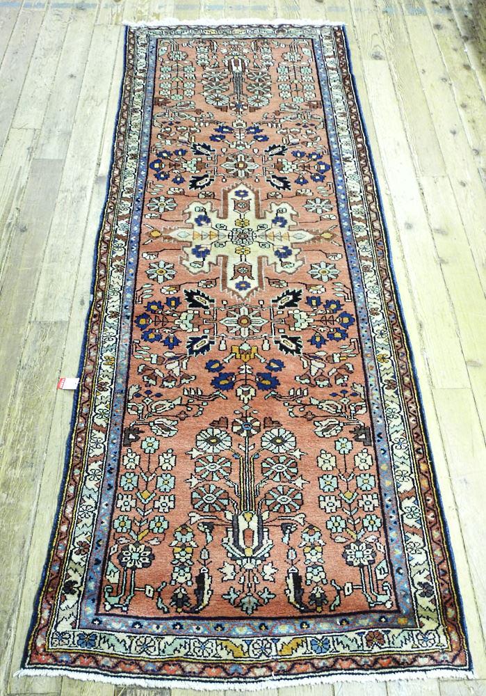 Handknotted Iranian Runner, approximately 9'10" x 3'7". (1 of 6)