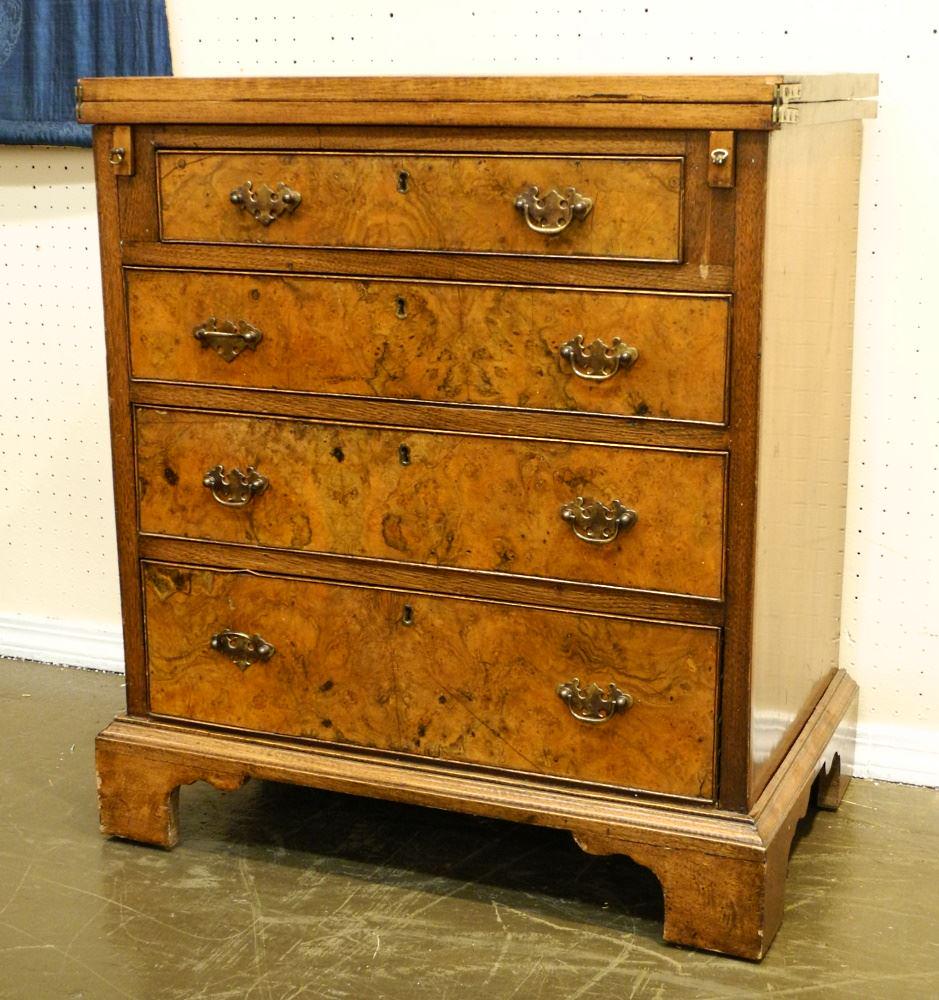19th Century Walnut Chest with Metamorphic Top, 28" wide. (1 of 9)