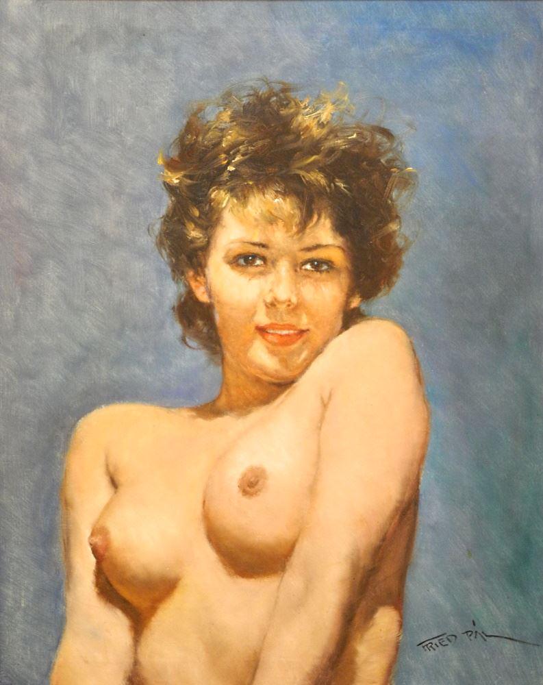 Oil on Canvas signed Fried Pal, 30" x 24", "Tina", #515. (1 of 9)