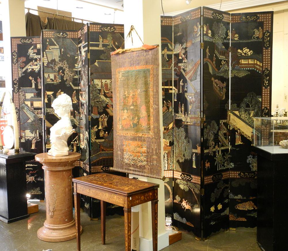 10 Panel Chinese Coromandel Screen, Each Piece 96" x 17 3/4". (1 of 8)