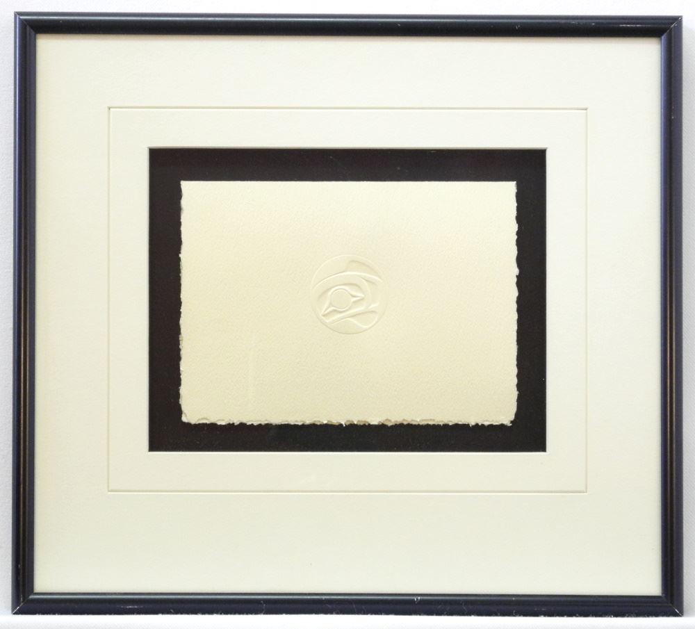 Embossed Roundel on Heavy Paper Attributed to Roy Henry Vickers, 4 1/2" x 6 1/4". (1 of 1)