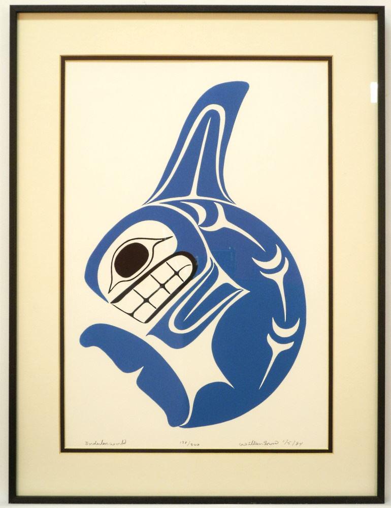 Northwest Coast Serigraph Signed William Wood 1/5/94, 19" x 13", "Borderless World", 138/30 (1 of 2)