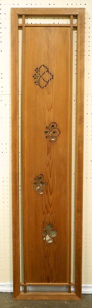 Japanese Pine Fretwork Ranma, 66 3/4" Wide.: Japanese Pine Fretwork Ranma, 66 3/4" Wide.