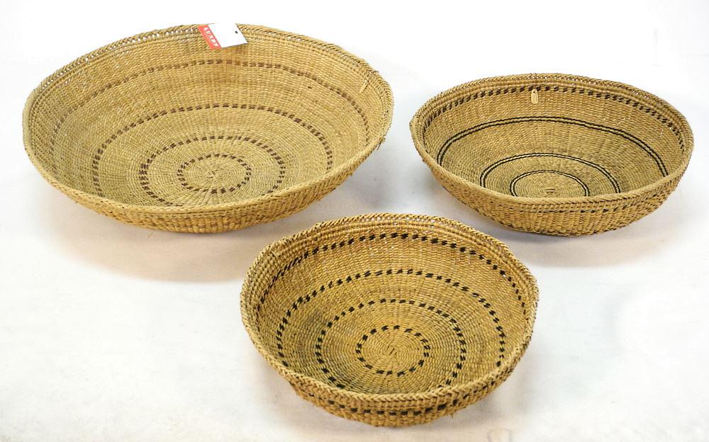 3 Yanomami Amazon Baskets, 11-18" dia. (1 of 2)