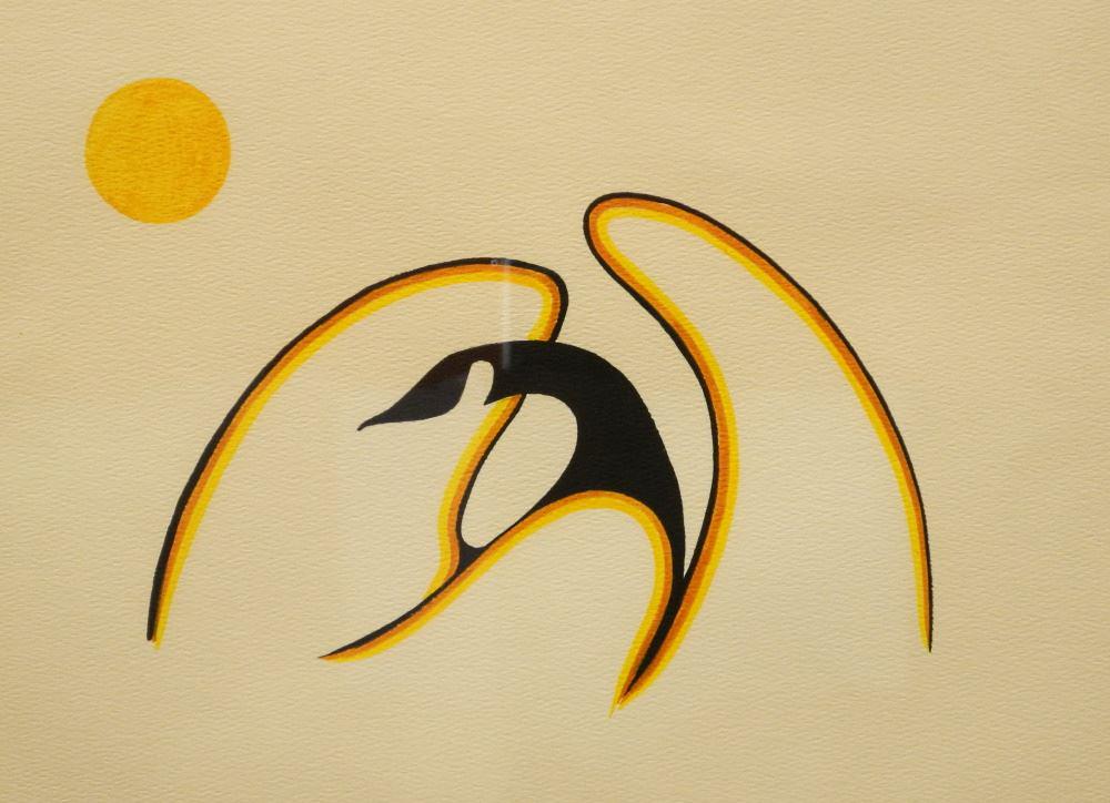 Watercolur Signed G.(Greg) Bird, 12" x 15", "Goose".: Watercolur Signed G.(Greg) Bird, 12" x 15", "Goose".