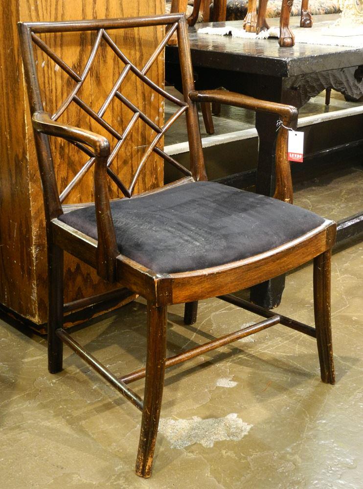 Chinese Chippendale-Style Armchair. (1 of 1)