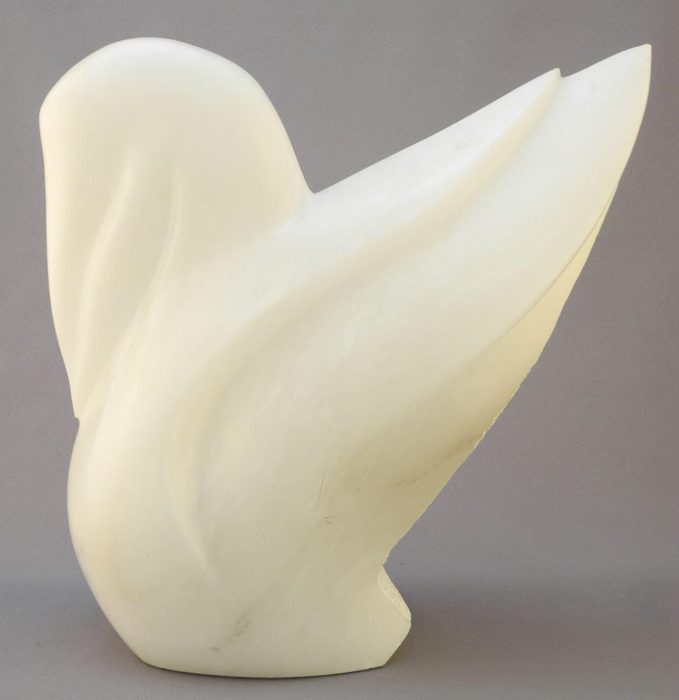 Stone Carving Signed Derek Green, 10" High, "Pelican". (1 of 4)