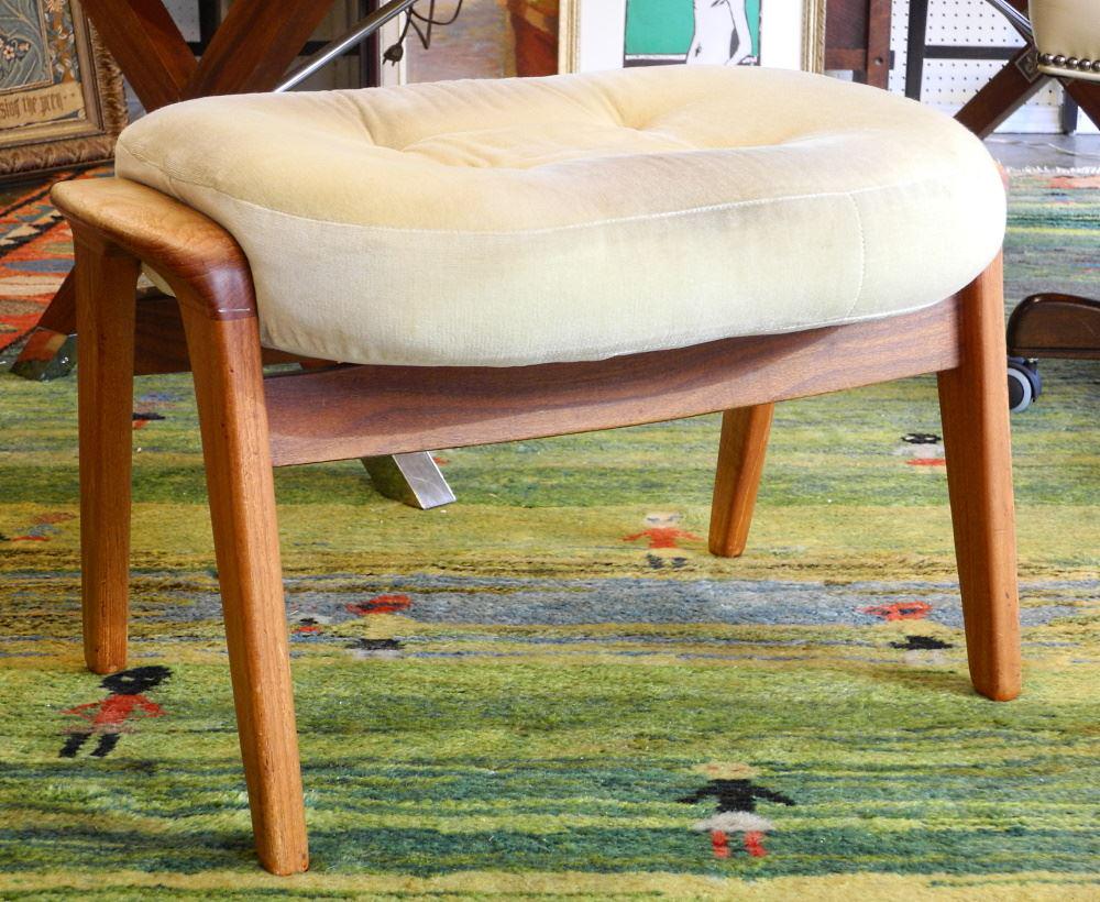 Scandinavian Teak Foot Stool, 24 1/2" Wide. (1 of 2)