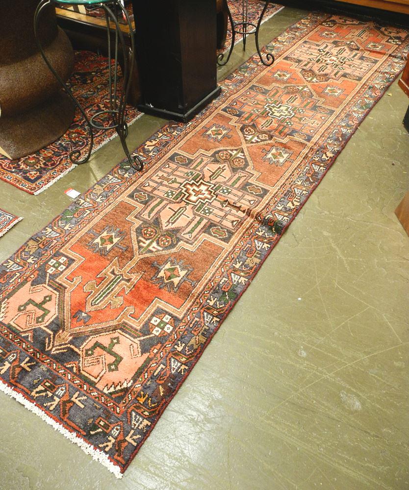 Hamedan Runner, Approximately 11'9" x 3'. (1 of 3)