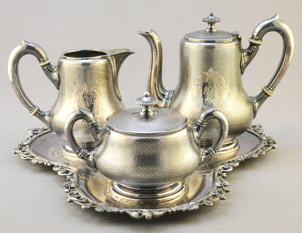 Berndorf Metalware Factory 4 piece Coffee Set, coffee pot 6" high. (1 of 9)