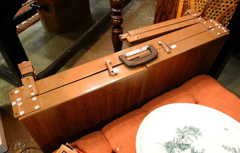 Hammacher Schlemmer Easy Fold and Store Puzzle Table, 31 1/2" Wide when closed (1 of 2)