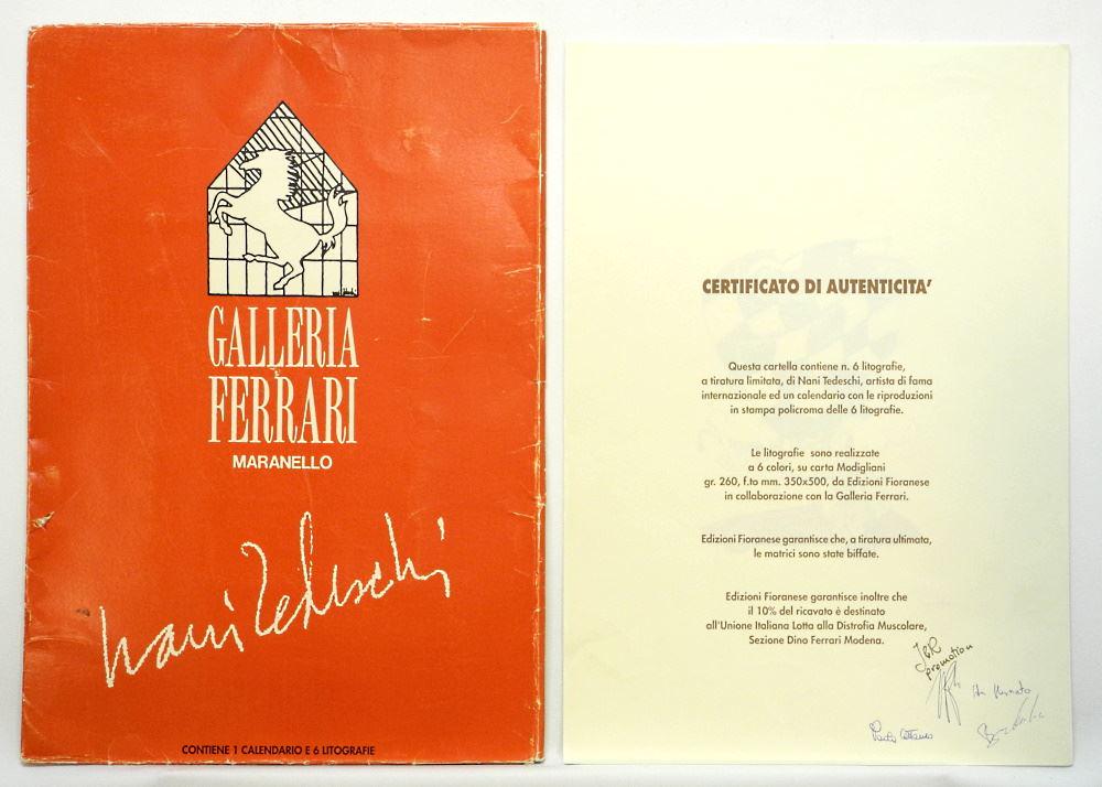 Folio Set of 6 Nani Tedeschi Galeria Ferrari Maranello Lithographs. (1 of 4)