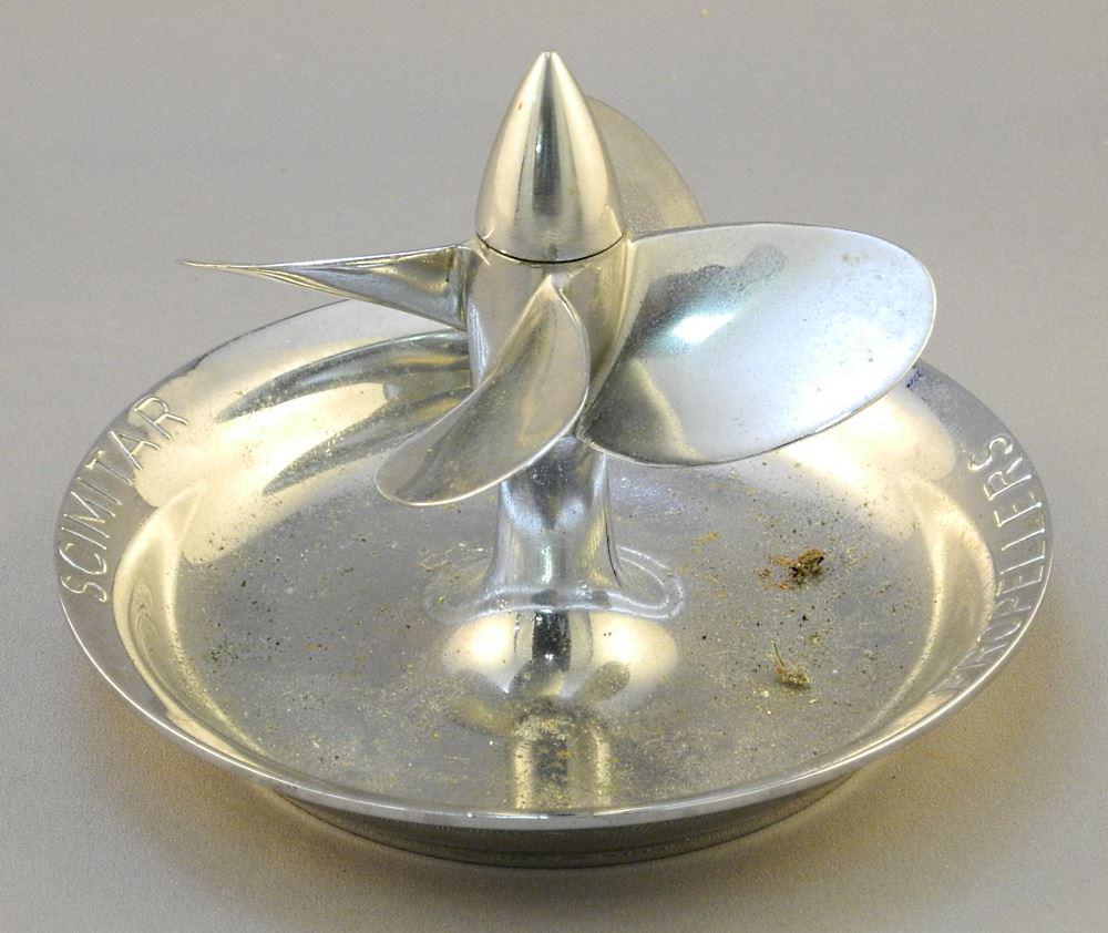 "Scimitar Propellers" Ashtray By Manganese Bronze & Brass Co. Ltd. (1 of 2)