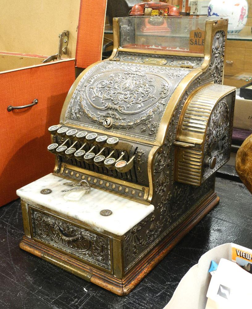 Antique Bronze Candy Store National Cash Register. (1 of 2)