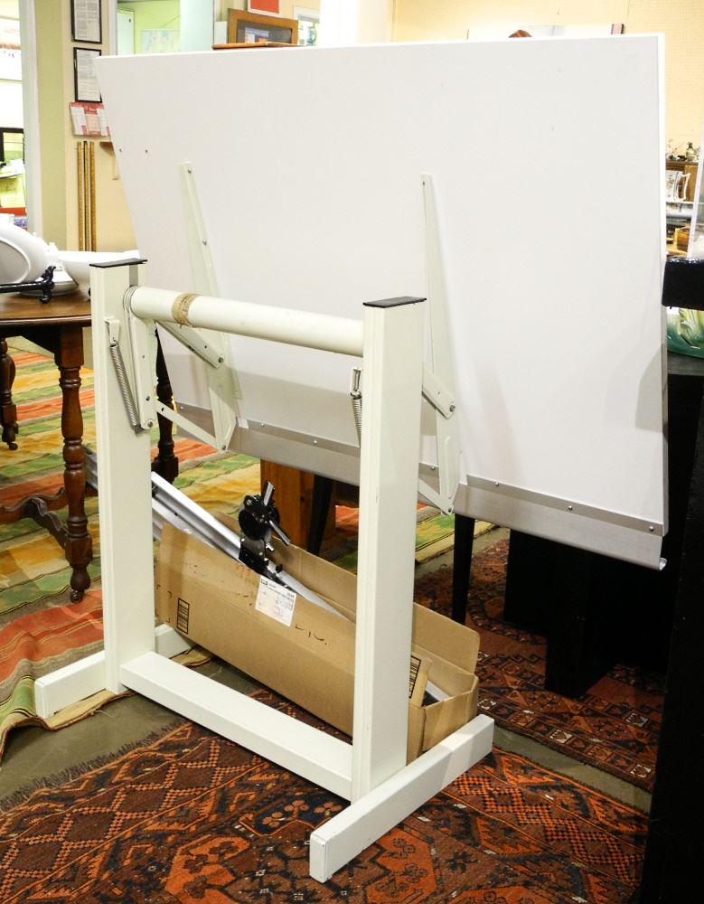 Robotron Reiss Drafting Table, 47 1/2" Wide, & a Drafting Machine.: Robotron Reiss Drafting Table, 47 1/2" Wide, & a Drafting Machine.