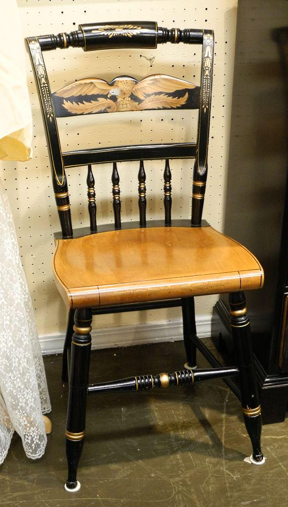 Hitchcock-Style Maple Side Chair Signed Hitchcock. (1 of 1)