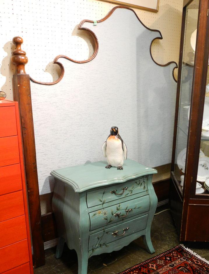 Upholstered Semi Poster Headboard.: Upholstered Semi Poster Headboard.