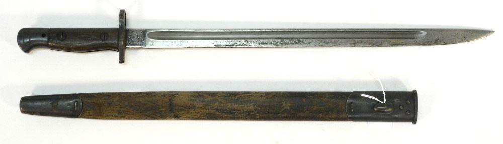 1907 Sanderson Bayonet with Sheath, 22 1/2" length.: 1907 Sanderson Bayonet with Sheath, 22 1/2" length.