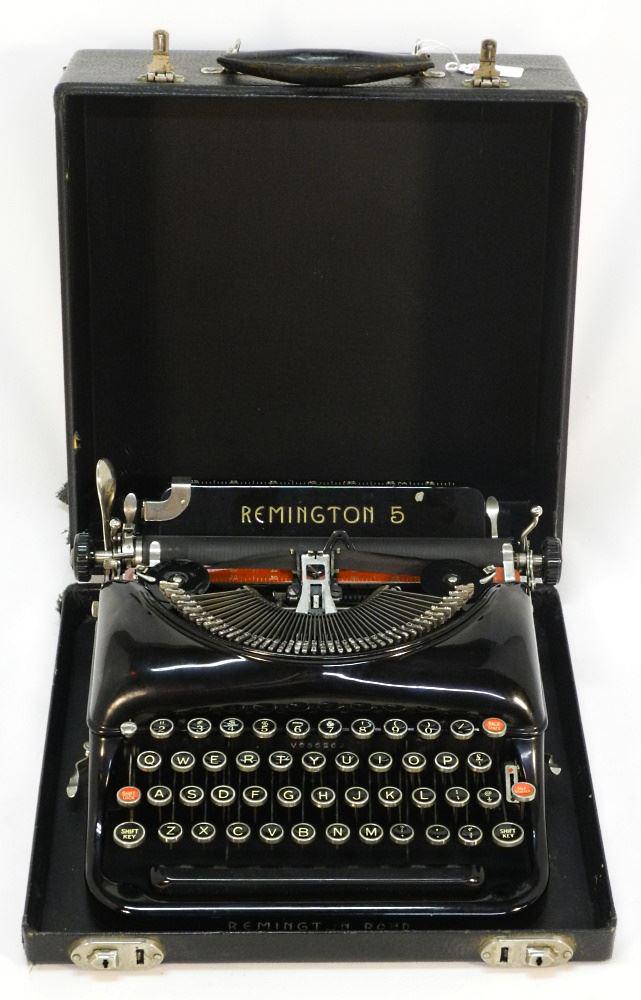 Remington 5 Typewriter with Case. (1 of 3)