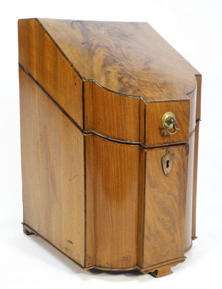 Georgian Mahogany Knife Box, 15 1/2", No Interior. (1 of 7)