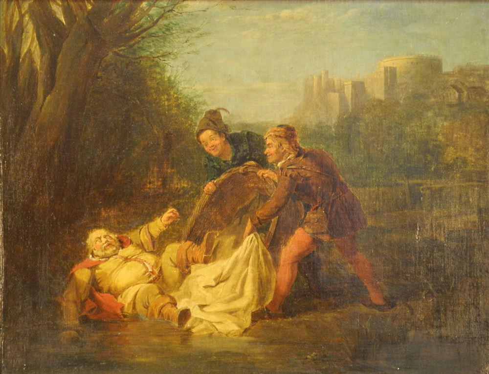 Oil on Canvas signed F. Goodall, 17 1/4" x 21", "Morning Bath". (1 of 8)