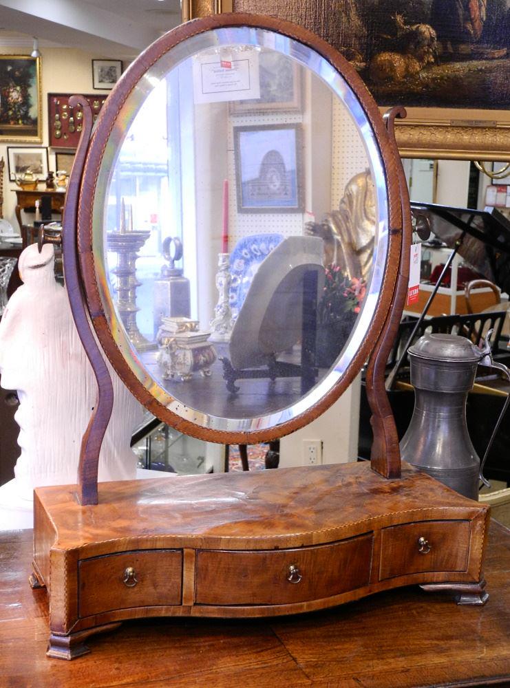 Georgian Mahogany Dressing Mirror, 24 7/8 x 19 1/8 x 8 5/8", (1 of 3)