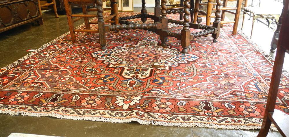 Asian Bakhtiar carpet approximately 9'10" x 8'6". (1 of 3)