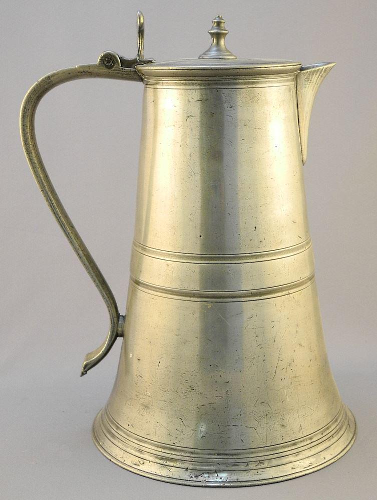Pewter Gallon Flagon: Inner Base Signed Graham-Wardrop (Glasgow), see note, 12" Tall (1 of 6)