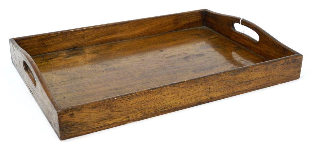 Old Rosewood Drinks Tray, 20" Wide, No Export: Old Rosewood Drinks Tray, 20" Wide, No Export