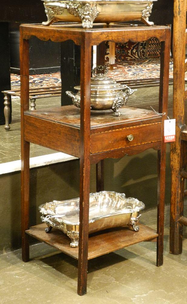 Georgian Mahogany Tiered Side Table. 30 3/8" Tall (1 of 2)